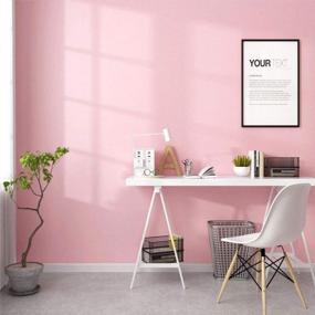 img 3 attached to Easy To Apply Peel And Stick Wallpaper Self-Adhesive Film - Pink Wallpaper For Walls, Shelves, Tables & Doors Renovation.