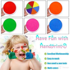 img 3 attached to 👶 6-Piece Multicolor Baby Ink Pad Set for Baby Footprints, Handprints, Fingerprints Kit - Ideal for Preserving Precious Family Memories or as a Special Keepsake Gift