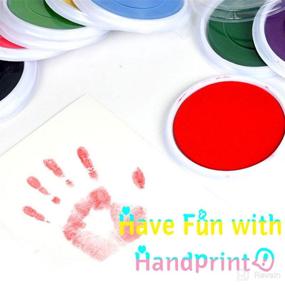 img 2 attached to 👶 6-Piece Multicolor Baby Ink Pad Set for Baby Footprints, Handprints, Fingerprints Kit - Ideal for Preserving Precious Family Memories or as a Special Keepsake Gift