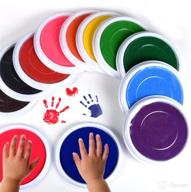 👶 6-piece multicolor baby ink pad set for baby footprints, handprints, fingerprints kit - ideal for preserving precious family memories or as a special keepsake gift logo