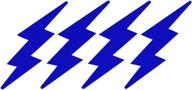 ⚡️ stickerdad lightning bolts set of 4 - helmet, windows, walls, bumpers, laptop, lockers (3-inch, blue) логотип