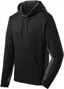 img 2 attached to DRIEQUIP Sport Wick Colorblock Pullover M Black DeepRed Men's Clothing in Active