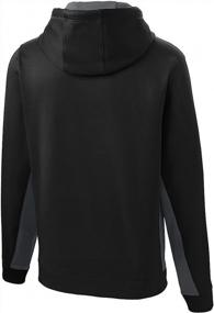 img 1 attached to DRIEQUIP Sport Wick Colorblock Pullover M Black DeepRed Men's Clothing in Active