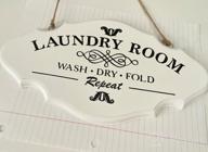 img 1 attached to Vintage Rustic Laundry Room Sign - TISOSO Wash Dry Fold Plaque In Classic Wood Finish, 6X11 Inch, Perfect For Bathroom Or Home Décor review by Daniel Espinoza