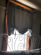 img 1 attached to H.VERSAILTEX Jet Black Adjustable Tie Up Shade/Blackout Curtain With Rod Pocket Top For Bathroom Windows - 42"W X 63"L Set Of 1 review by Joshua Gulledge