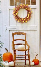 img 2 attached to Bring Warmth To Your Home This Fall With Lvydec'S 18-Inch Artificial Berry Wreath - Perfect For Thanksgiving Decoration!