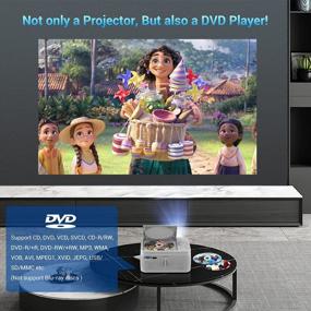 img 2 attached to 5G WiFi Projector With DVD Player - BIGASUO 1080P Supported Home Projector With Bluetooth & Zoom, Portable Outdoor Movie Projector With Carry Bag & Tripod Compatible With Phone/Laptop/PC/PS4/TV Stick