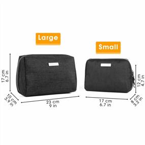 img 3 attached to Travel In Style With A Spacious Black Makeup Bag Organizer For Women And Girls