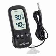 🦎 repti zoo reptile thermometer hygrometer: accurate digital alarm thermo-hygrometer with probe & suction cup - ideal for reptile terrariums and aquarium tanks logo