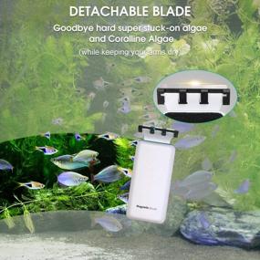 img 3 attached to Efficient 2-In-1 Magnetic Fish Tank Cleaner With Non-Slip Design And Scratch-Free Blades