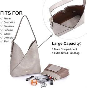 img 1 attached to Stylish And Spacious Hobo Bags For Women - Vegan Leather Designer Handbags, Totes, And Fashionable Large Shoulder Purses By CLUCI