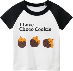 img 2 attached to 👕 DEEKEY Toddler Short Sleeve Graphic T Shirts: Adorable Girls' Tops, Tees & Blouses