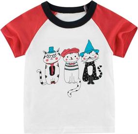 img 1 attached to 👕 DEEKEY Toddler Short Sleeve Graphic T Shirts: Adorable Girls' Tops, Tees & Blouses