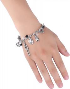 img 3 attached to LUREME 10PCS Charms Lobster Clasp Bracelet For Fans (Bl003476)