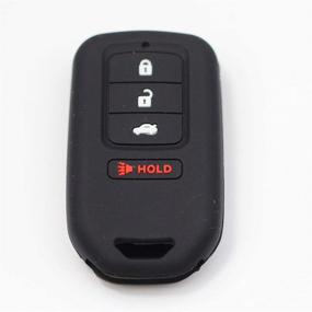 img 1 attached to Btopars 2Pcs 4 Buttons Silicone Smart Key Fob Cover Case Skin Protector Compatible With Honda Accord EX EX-L Touring Civic CRV HRV CRZ Smart Key Remote ACJ932HK1210A (Black Brown)