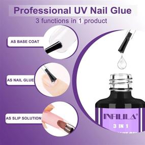 img 3 attached to Get Perfectly Bonded Nails With INFILILA 3 In 1 UV Nail Glue - Long Lasting And Ideal For Acrylic Nails, Base Coat, And Slip Solution (2PCS X 15Ml)