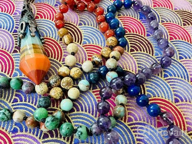 img 1 attached to Bivei'S 7 Chakra Healing Mala Bracelet - Authentic Gemstone Beads For Yoga And Meditation review by Betsy Mitchell