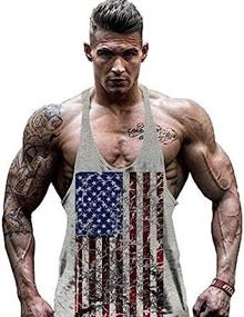 img 1 attached to 👕 InleaderStyle Мужская серая атлетическая топка "America" - размер S, мужская одежда и рубашки.