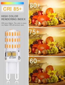 img 2 attached to 🔆 G9 Ceramic Base LED Light Bulbs 4W Warm White 3000K - G9 Base Bulbs, Equivalent to 40W Halogen, 450LM, G9 Warm White Bulbs for Home Lighting, Pack of 5, Non-dimmable