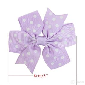 img 2 attached to 🎀 45 PCS 3 Inch Grosgrain Ribbon Hair Bows for Toddlers, Baby Girls, Infants - Alligator Hair Clips Barrettes