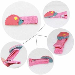 img 3 attached to 🎀 WillingTee 60 Pieces: Adorable Hair Clips with Cute Pattern Bows for Baby Girls, Infants, Toddlers, Kids, and Teens (Type C)