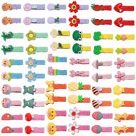 🎀 willingtee 60 pieces: adorable hair clips with cute pattern bows for baby girls, infants, toddlers, kids, and teens (type c) logo