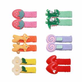 img 1 attached to 🎀 WillingTee 60 Pieces: Adorable Hair Clips with Cute Pattern Bows for Baby Girls, Infants, Toddlers, Kids, and Teens (Type C)