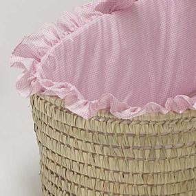 img 1 attached to Babydoll Gingham Moses Basket Pink