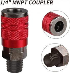 img 2 attached to Industrial Air Hose Splitter - Hromee 3-Way Aluminum Manifold With 4 Ports, Quick Connect, Flat Hex Design, Steel Couplers, And 1/4" Male NPT Plug