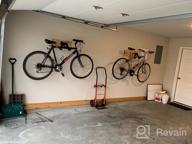 img 1 attached to Vibrelli Bike Wall Mount: Horizontal Storage Rack For Hanging Bicycles In Home Or Garage - Adjustable Hooks For Mountain, Road & Hybrid Bikes review by Benjamin Michels