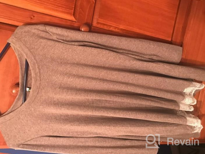 img 1 attached to Long Sleeve Tunics For Women: Round Neck Blouses And Shirts Perfect For Leggings By Sanifer review by Jennifer Ford