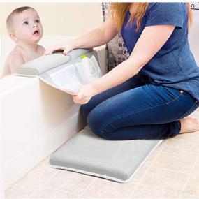 img 2 attached to 🛀 Premium Bath Kneeler and Elbow Rest Pad Set – Bathtime Kneeling Pad with Built-in Bath Toy Organizer – Extra Thick Padded Knee Mat for Moms, Dads, and Toddlers