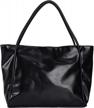 stylish slocyclub tote bag: vegan leather, large capacity and fashionable logo