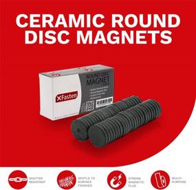 img 3 attached to XFasten Ceramic Round Disc Magnets 1-Inch (50-Pack), Strong And Round Industrial Magnets, Grade 5 Strong For DIY And Craft, School Experiment And Whiteboard Bottlecap Projects