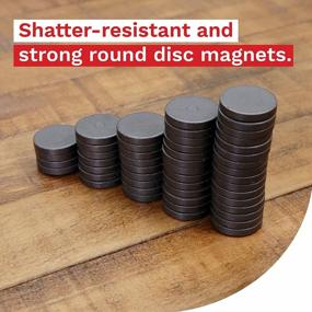 img 2 attached to XFasten Ceramic Round Disc Magnets 1-Inch (50-Pack), Strong And Round Industrial Magnets, Grade 5 Strong For DIY And Craft, School Experiment And Whiteboard Bottlecap Projects