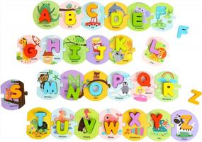 img 1 attached to Engage Your Child'S Learning With Amazon'S Exclusive Multicolor ABC Alphabet Jigsaw Puzzle For Kids