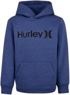 stylish and comfortable: hurley boys pullover hoodie in black - explore our boys' fashion hoodies & sweatshirts collection logo