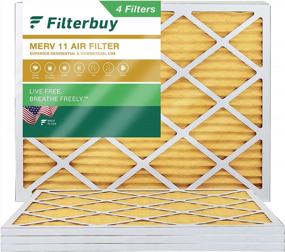 img 4 attached to Защитите свой дом от аллергенов с помощью воздушных фильтров Filterbuy 10X16X1 MERV 11 (4 шт. в упаковке)