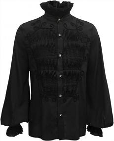 img 4 attached to Crubelon Men Steampunk Shirts Gothic Victorian Shirts Blouses Halloween Costumes