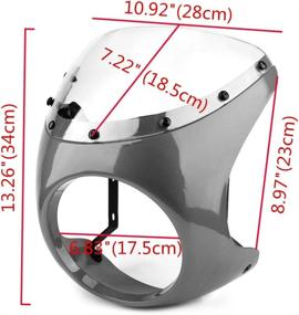 img 2 attached to 🏍️ Qlhshop Motorcycle 7 Inch Headlight Fairing Screen & Clear Retro for Universal Cafe Racer Style - Fit 7 Inch Headlight Windshield (Black With Clear Lens)