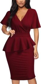 img 2 attached to 👗 Curvysweet Women's Kimono Sleeve Business Dresses: Optimal Clothing for Business Women