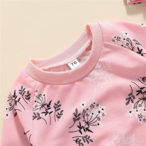 img 1 attached to 👶 Adorable Baby Girls 2Pc Long Sleeve Hoodie Sweatshirt and Pants Set - Perfect Toddler Outfit for Fall Season