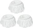 3 pack tsmine microfiber spin mop head refills, 360 degree commercial replacement heads for hurricane and mopnado spin mops & buckets logo