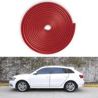 singaro 16.4ft(5m) no glue door edge protective strip - car exterior accessories, general rubber protective device - suitable for cars, trucks, suv, and atv (red) logo