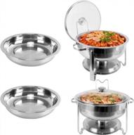 serve in style with brisunshine's chafing dish buffet set and insert pans: get two for the price of one! logo