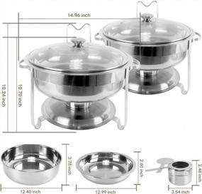 img 1 attached to Serve In Style With BriSunshine'S Chafing Dish Buffet Set And Insert Pans: Get Two For The Price Of One!