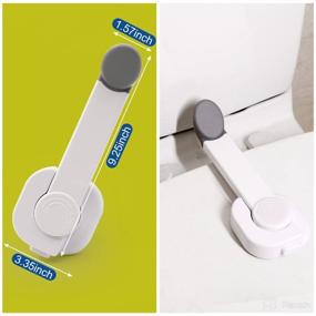 img 2 attached to 🚽 Fangze Toilet Lock Child Safety: Upgraded Baby Proof Toilet Lock 3 Pack with Easy Installation, Strong Adhesive - Fits Most Standard Toilets