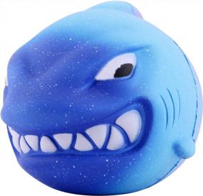 img 4 attached to Получите звездное облегчение стресса с Anboor'S Galaxy Shark Squishies - очень мягкими, медленно поднимающимися и ароматными!