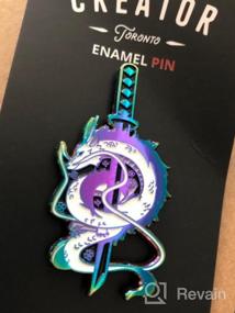 img 7 attached to 🐉 Haku Dragon Samurai Katana Ghibli Enamel Pin: Add Japanese Flair to Your Lapels!