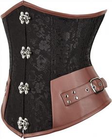 img 2 attached to Underbust Steampunk Corsets For Women: Gothic Vintage Lace-Up Bustier Top